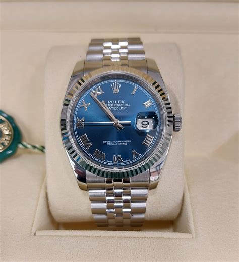 rolex datejust numeri romani blu